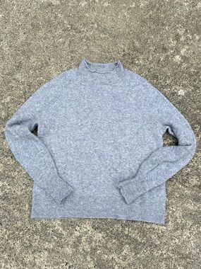 J.Crew Light Gray Mock Neck Sweater | Merino Wool Blend | XS